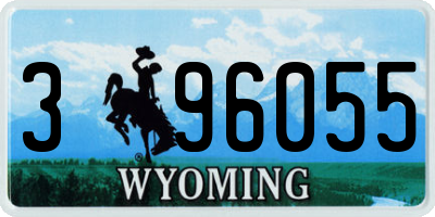 WY license plate 396055