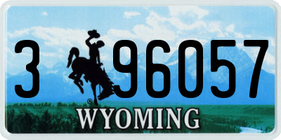 WY license plate 396057