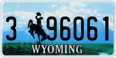 WY license plate 396061