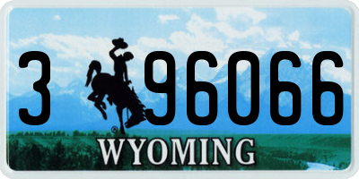 WY license plate 396066