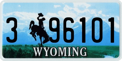 WY license plate 396101