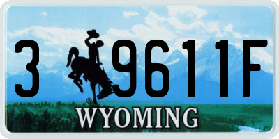 WY license plate 39611F