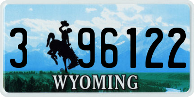 WY license plate 396122