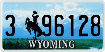 WY license plate 396128