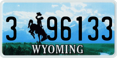 WY license plate 396133