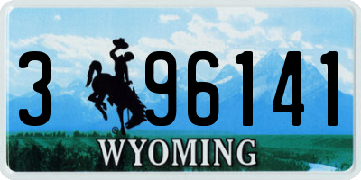 WY license plate 396141