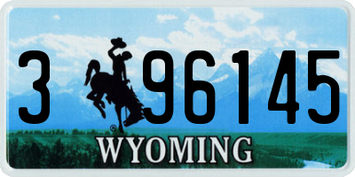 WY license plate 396145