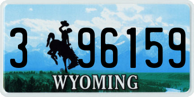 WY license plate 396159