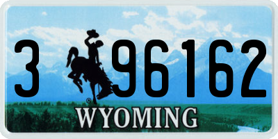 WY license plate 396162