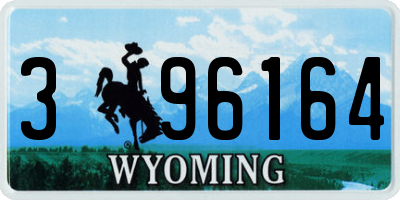 WY license plate 396164