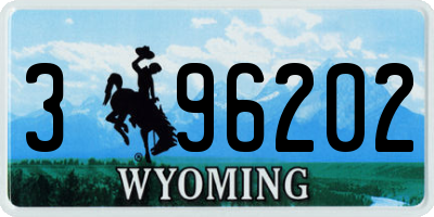 WY license plate 396202