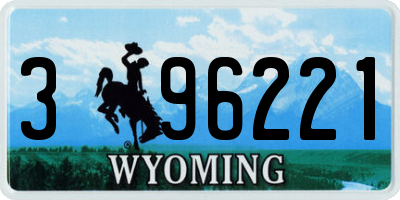 WY license plate 396221