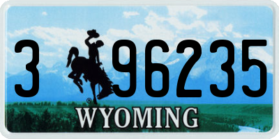 WY license plate 396235