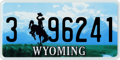 WY license plate 396241
