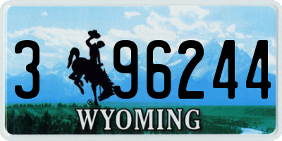 WY license plate 396244