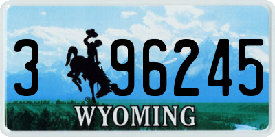 WY license plate 396245
