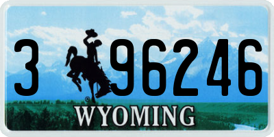 WY license plate 396246