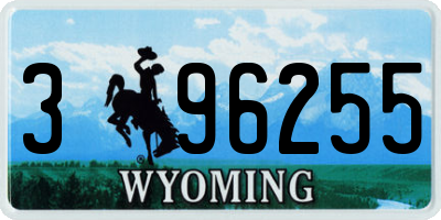 WY license plate 396255