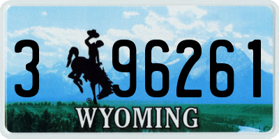 WY license plate 396261