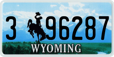 WY license plate 396287