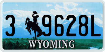 WY license plate 39628L