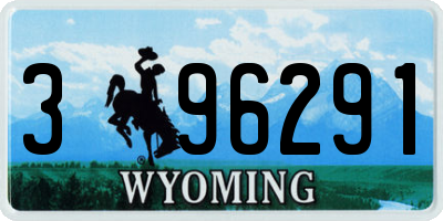 WY license plate 396291