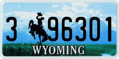 WY license plate 396301