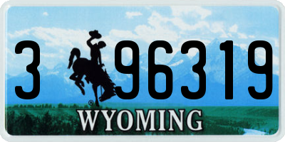 WY license plate 396319