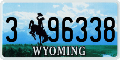 WY license plate 396338