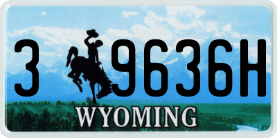 WY license plate 39636H