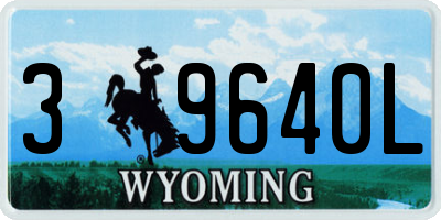 WY license plate 39640L
