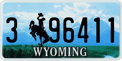 WY license plate 396411