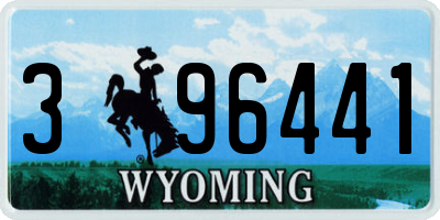 WY license plate 396441