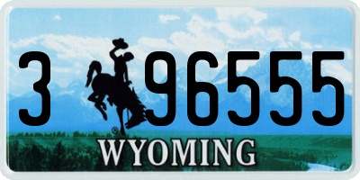 WY license plate 396555