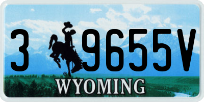 WY license plate 39655V