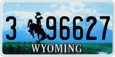 WY license plate 396627