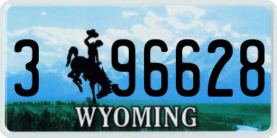 WY license plate 396628