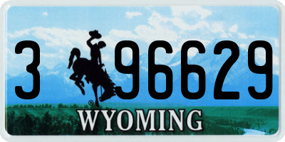 WY license plate 396629