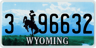 WY license plate 396632