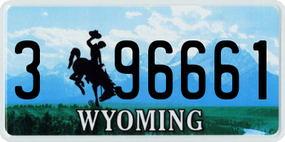 WY license plate 396661