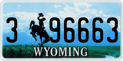 WY license plate 396663