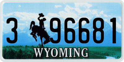 WY license plate 396681