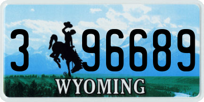 WY license plate 396689