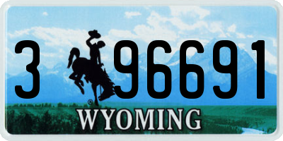 WY license plate 396691