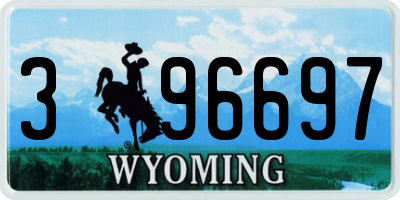 WY license plate 396697