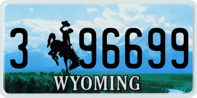 WY license plate 396699