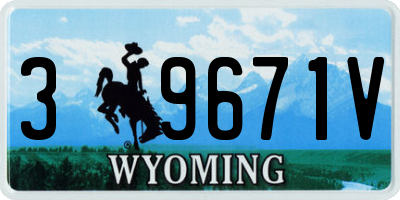 WY license plate 39671V