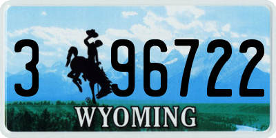 WY license plate 396722