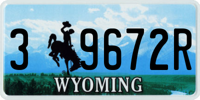 WY license plate 39672R