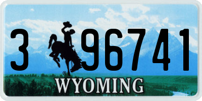 WY license plate 396741